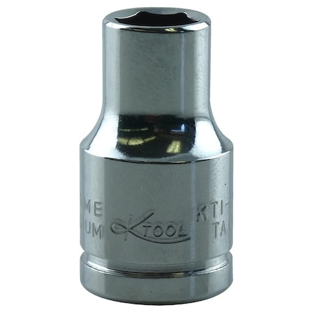 K-Tool International 3/8" Drive, 8mm Metric Socket, 6 Points, Standard 6Pt, Chrome 8mm, 3/8"Dr KTI-27108